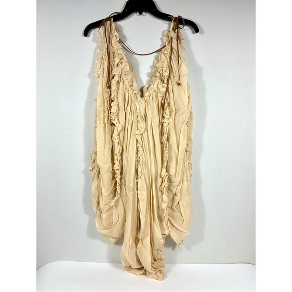 Zimmermann Illuminate Draped Ruffle Top Blouse Tea US 6 AU 1 NWT 2904T8251 - Picture 7 of 16